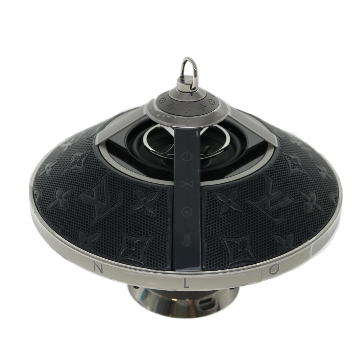 LOUIS VUITTON Monogram Horizon light-up speaker object Black QAC000 Auth 32374S