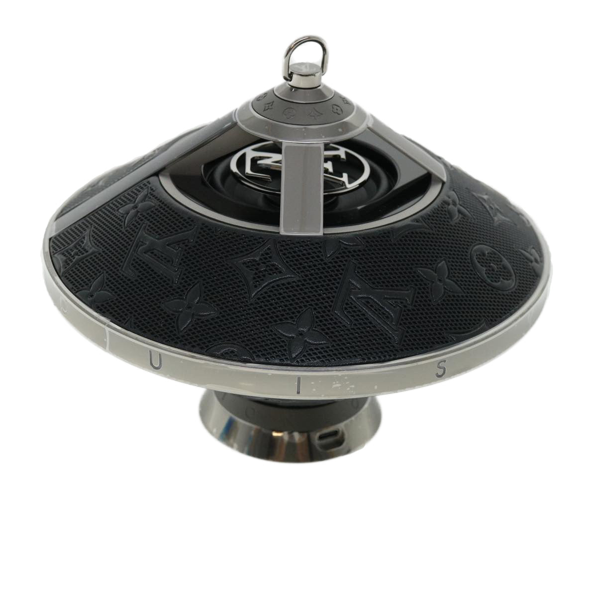 LOUIS VUITTON Monogram Horizon light-up speaker object Black QAC000 Auth 32374S