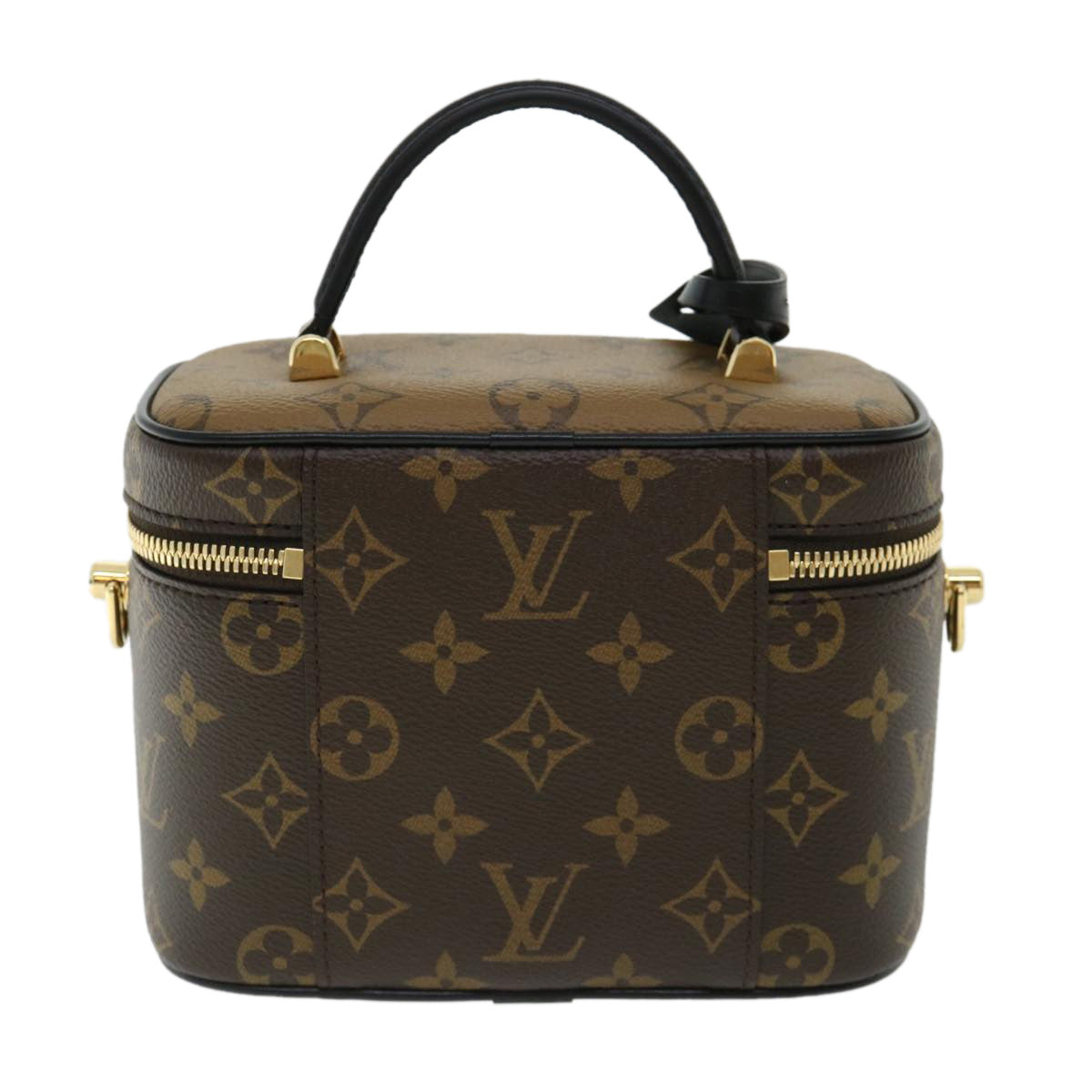 LOUIS VUITTON Monogram Reverse Vanity NVPM Hand Bag 2way M45165 LV Auth 32450S