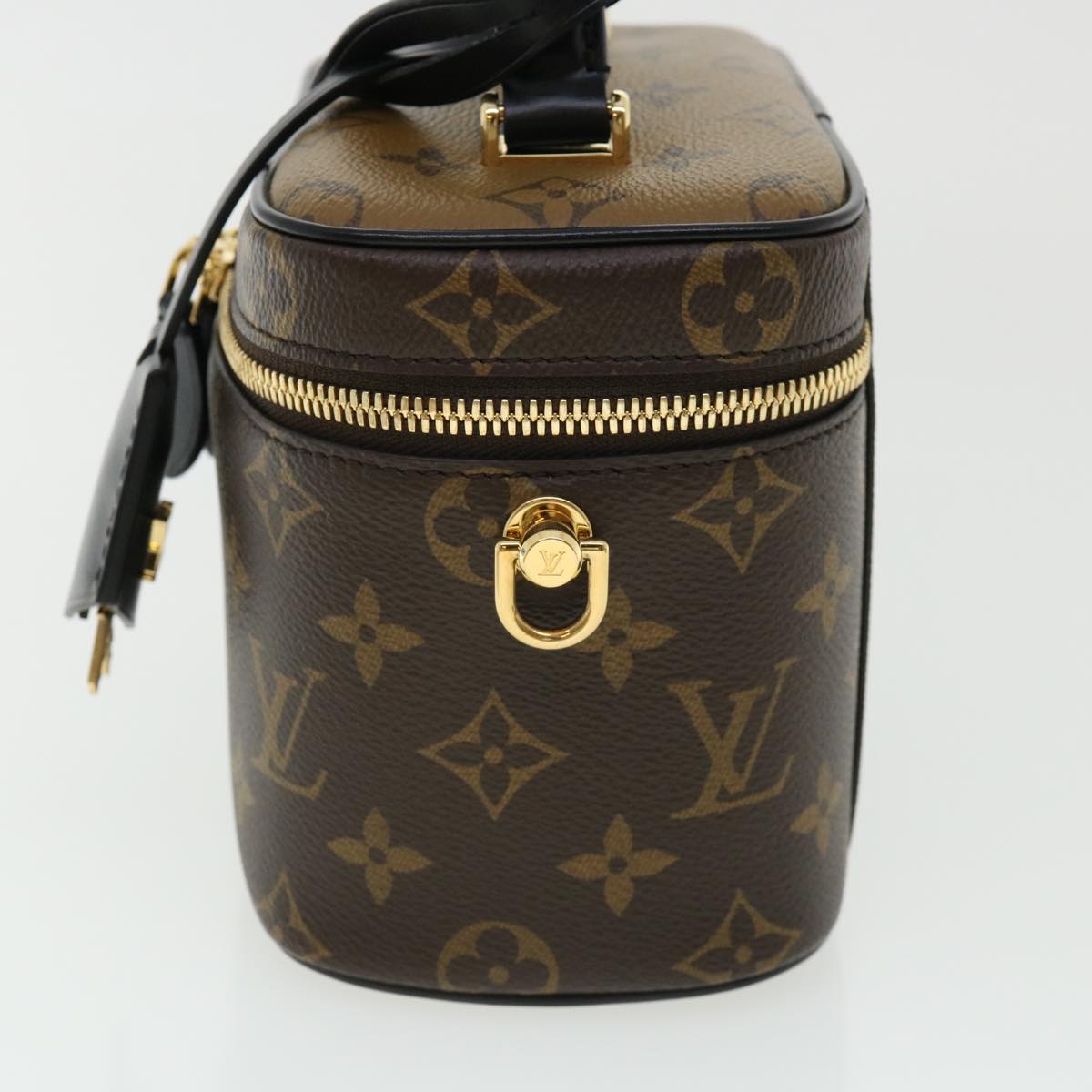 LOUIS VUITTON Monogram Reverse Vanity NVPM Hand Bag 2way M45165 LV Auth 32451S