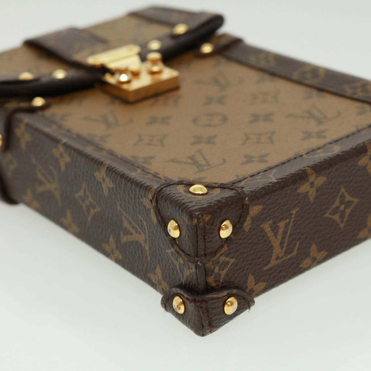 LOUIS VUITTON Reverse Pochette Trunk Vertical Shoulder Bag M67873 LV Auth 32652S