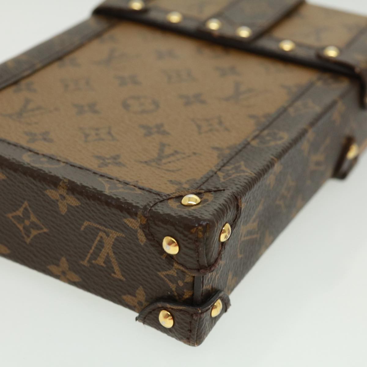 LOUIS VUITTON Reverse Pochette Trunk Vertical Shoulder Bag M67873 LV Auth 32652S
