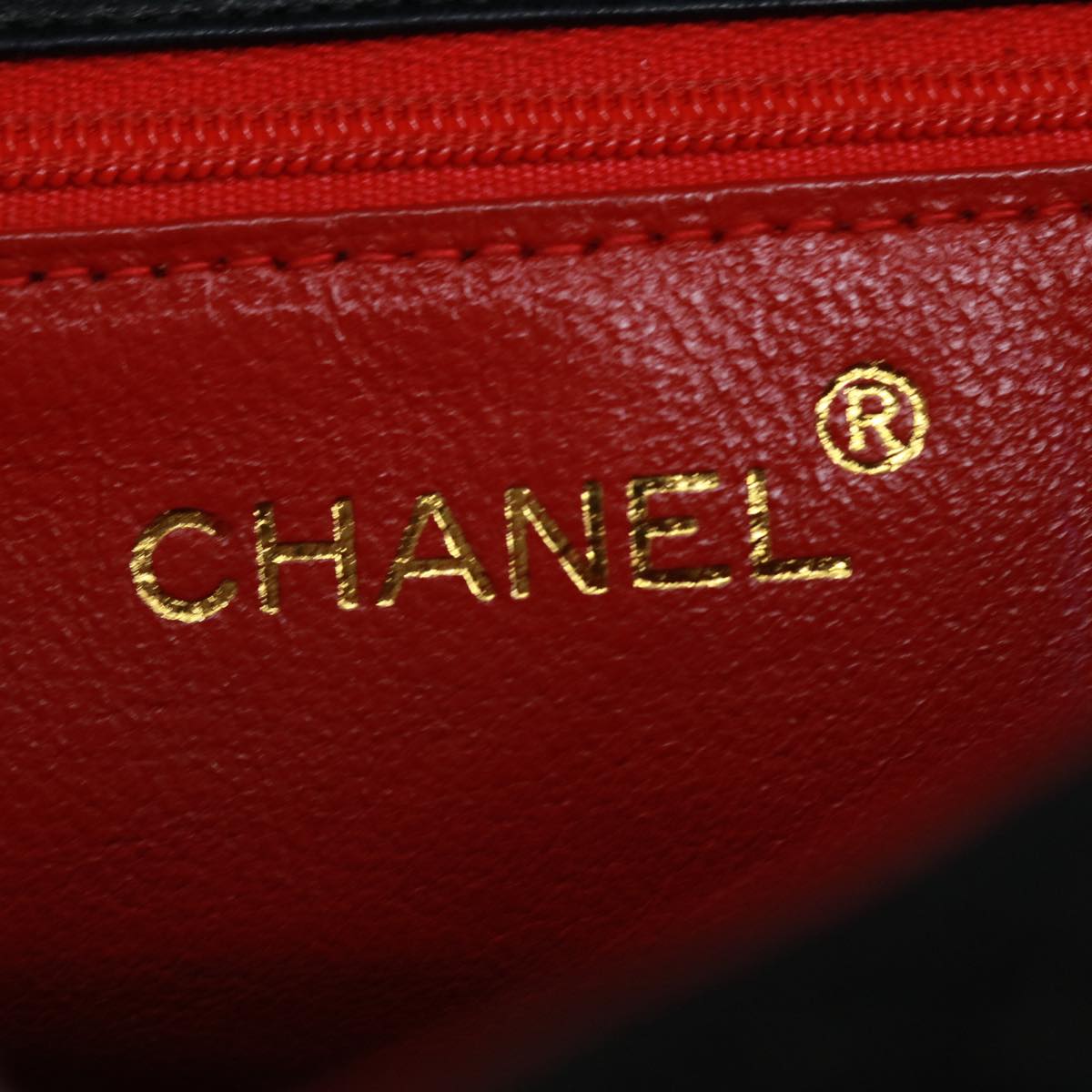 CHANEL Matelasse Chain stone Shoulder Bag Black CC Auth 32695SAV