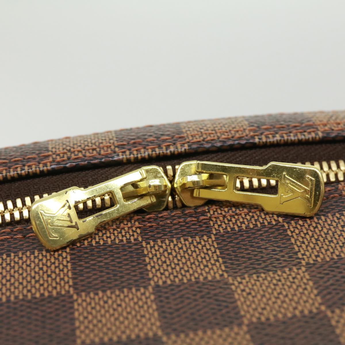 LOUIS VUITTON Damier Ebene Nice Hand Bag SPO 2way N47280 LV Auth 32758SAV