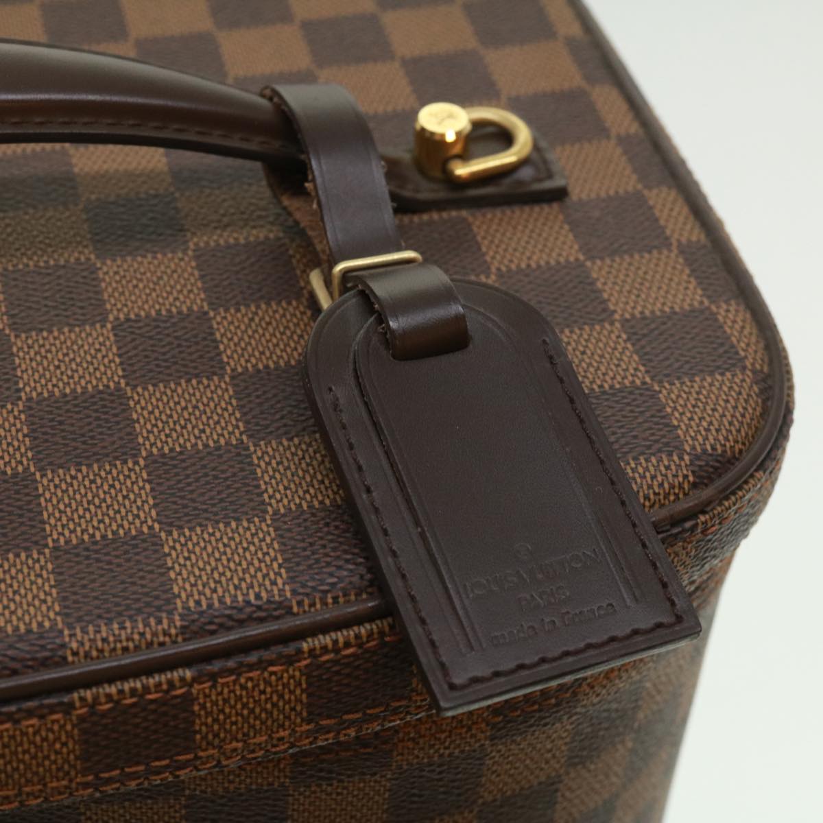 LOUIS VUITTON Damier Ebene Nice Hand Bag SPO 2way N47280 LV Auth 32758SAV