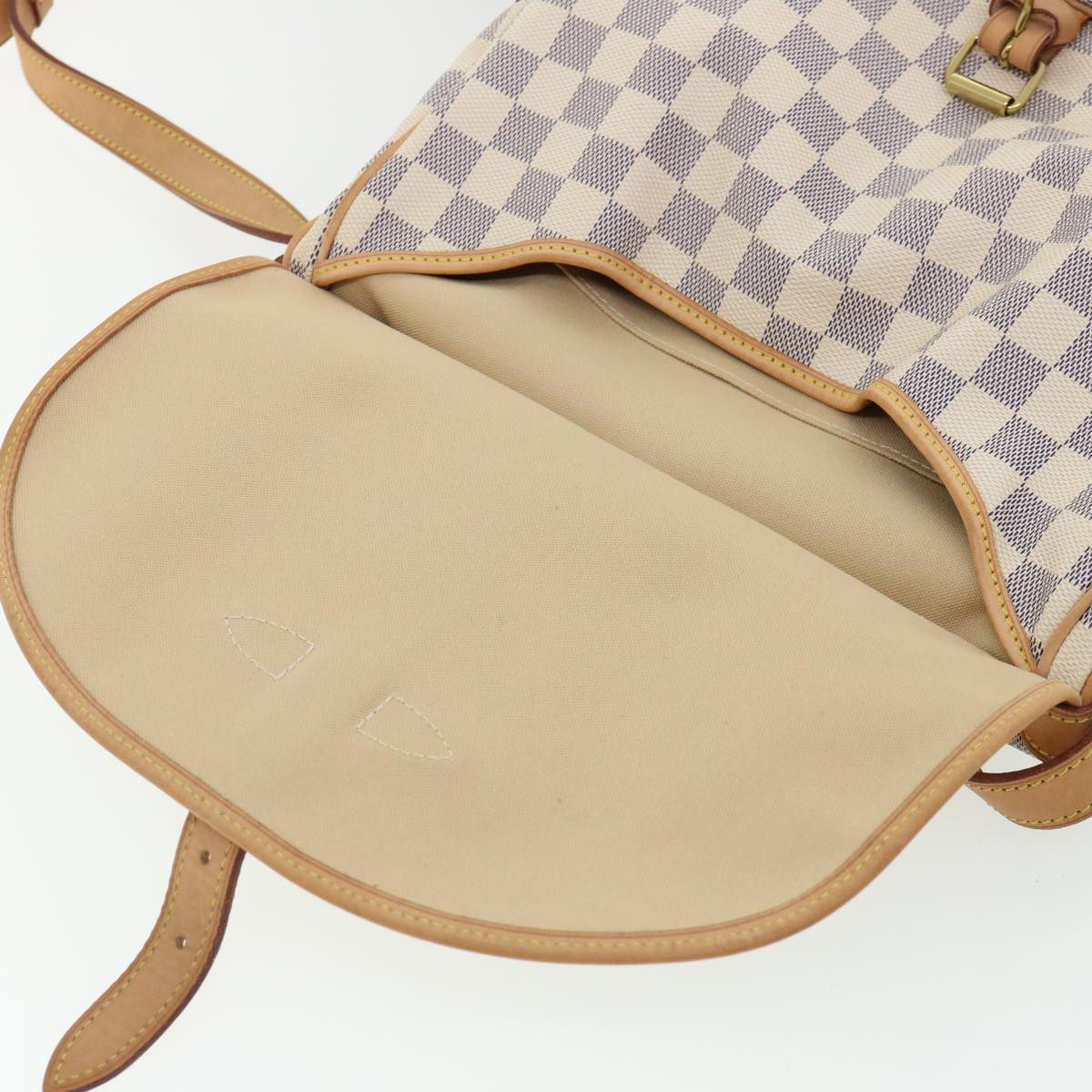 LOUIS VUITTON Damier Azur Saumur 30 Shoulder Bag SPO N48202 LV Auth 32766SAV