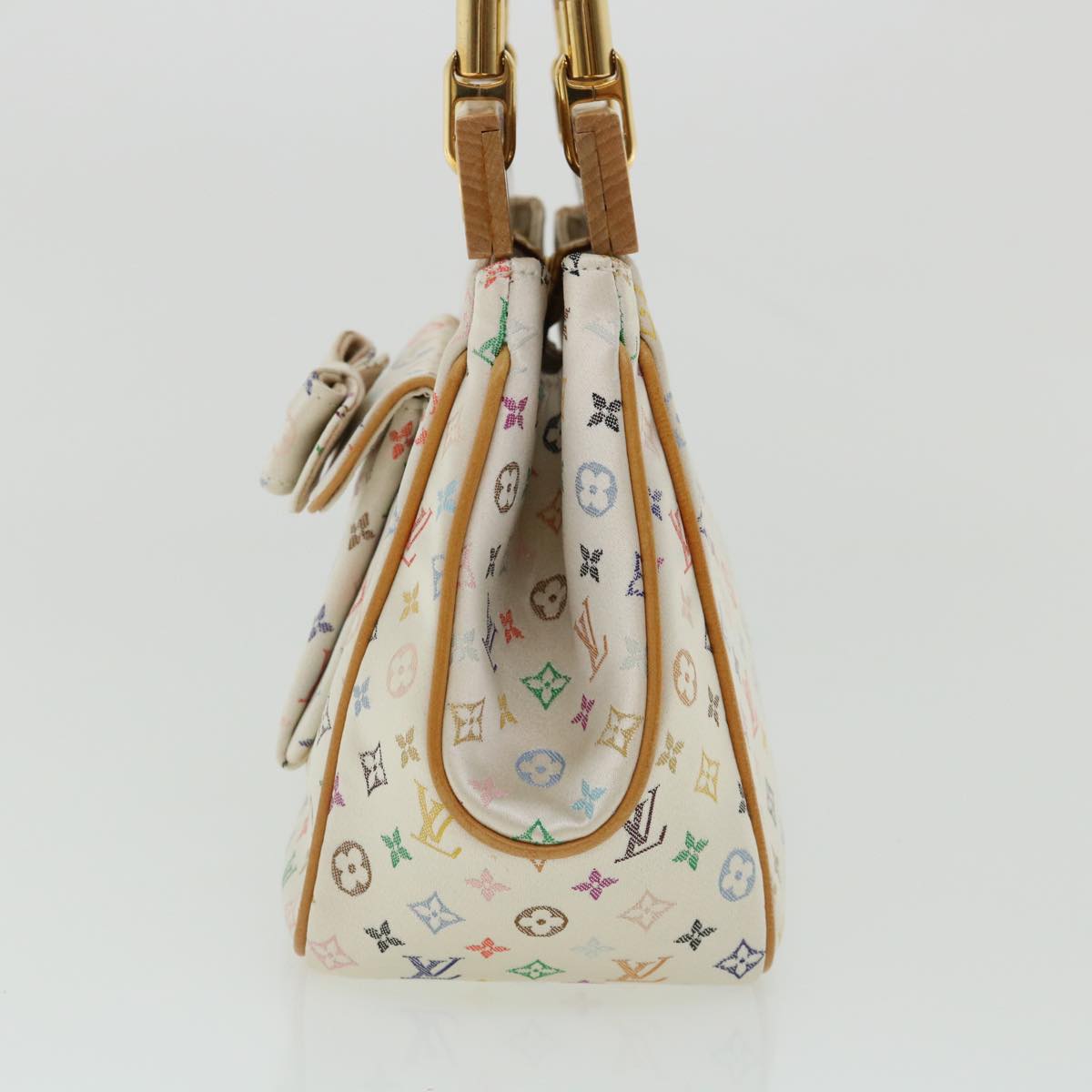 LOUIS VUITTON Monogram Multicolor Abelia Hand Bag Satin White M92936 LV 32798SV