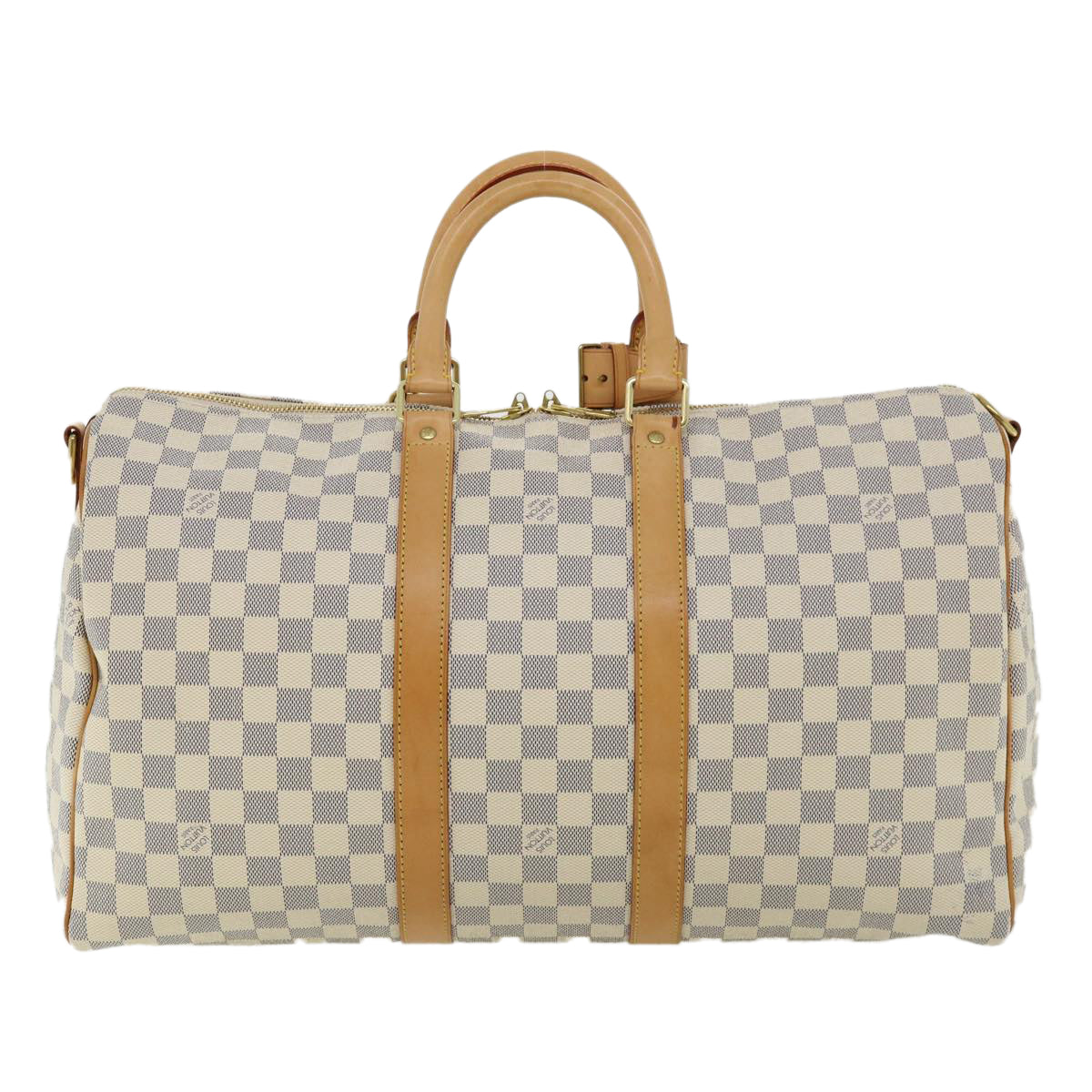 LOUIS VUITTON Damier Azur Keepall Bandouliere 45 Boston Bag N48223 Auth 32852SV