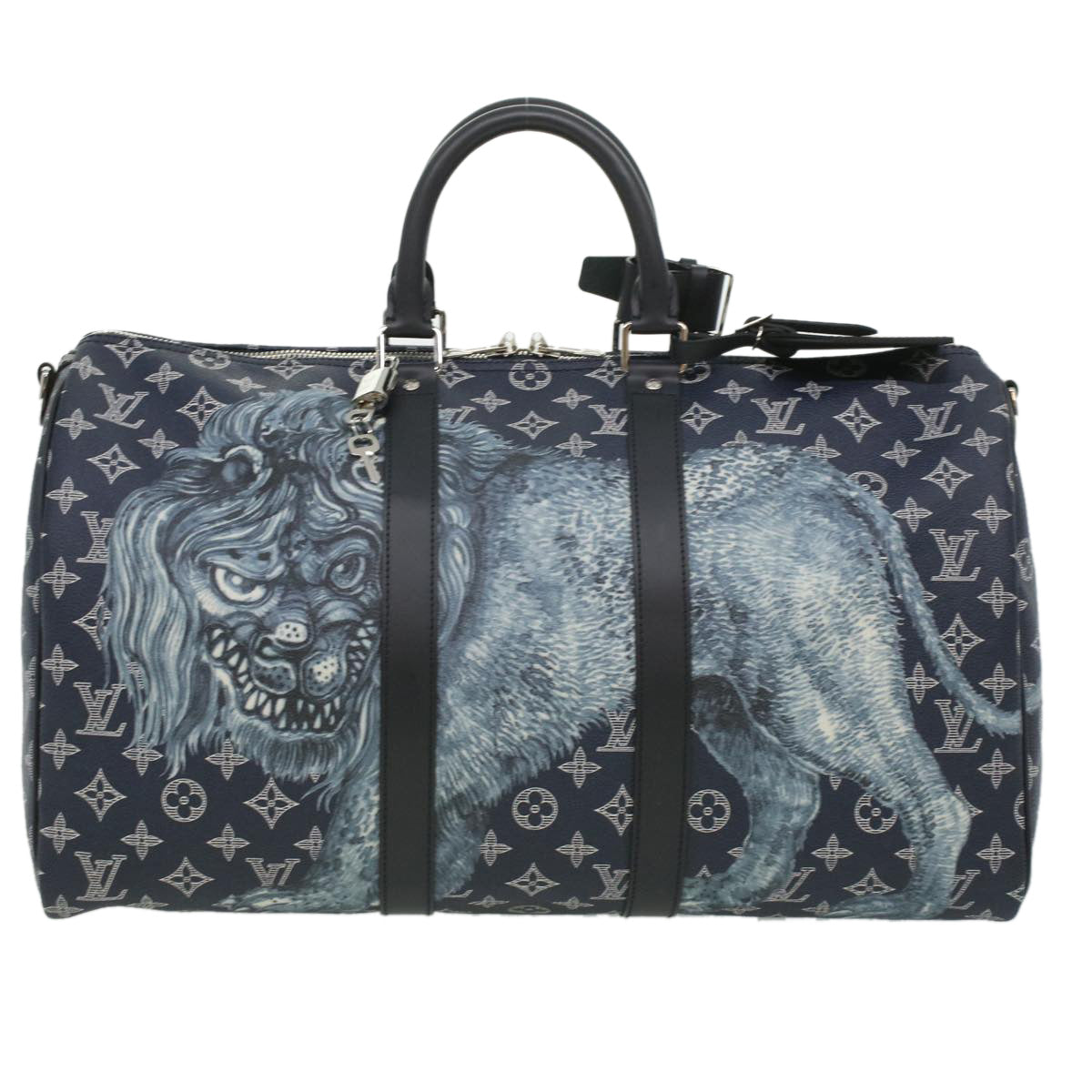 LOUIS VUITTON Monogram savanna Keepall Bandouliere 45 Boston M54129 Auth 33473S