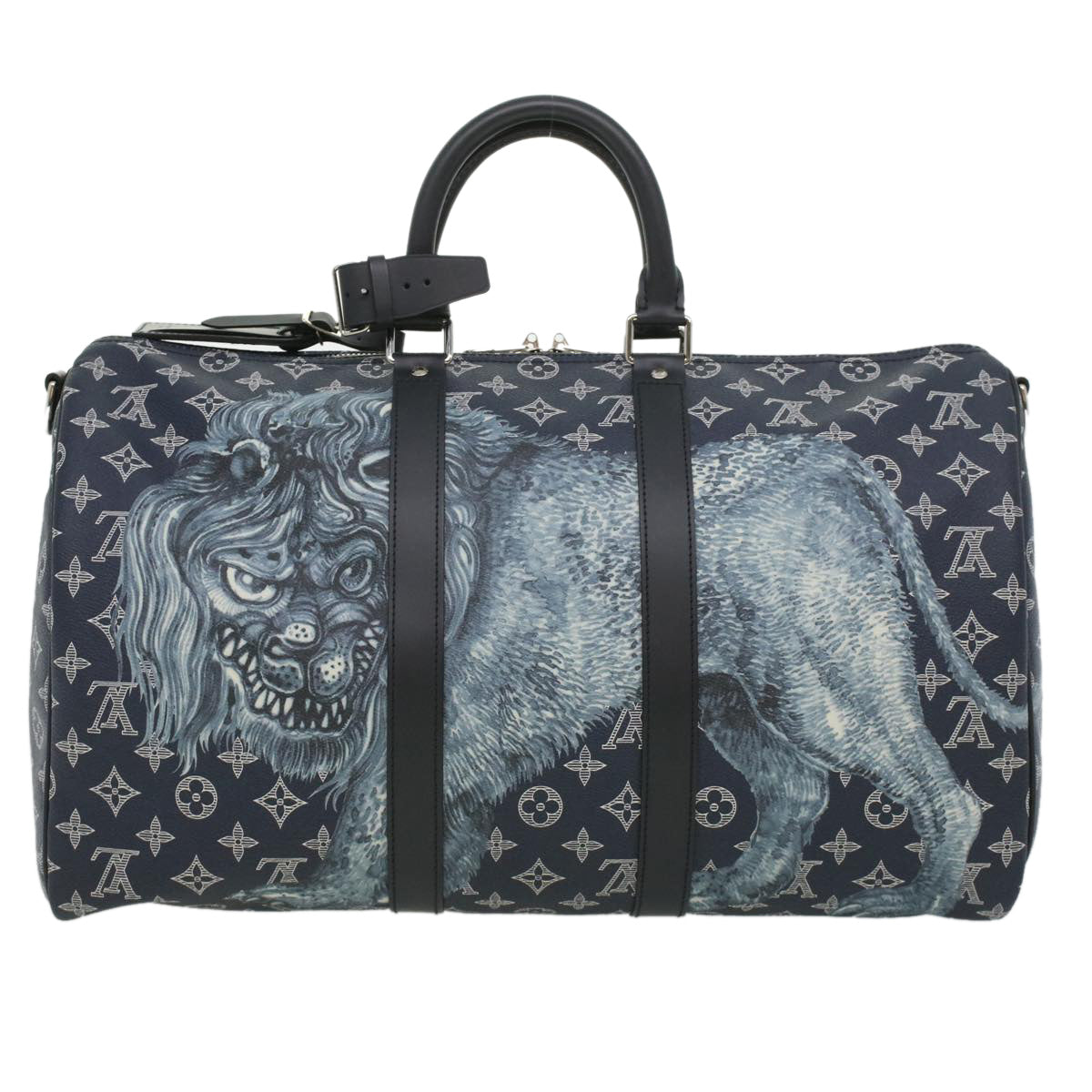 LOUIS VUITTON Monogram savanna Keepall Bandouliere 45 Boston M54129 Auth 33473S