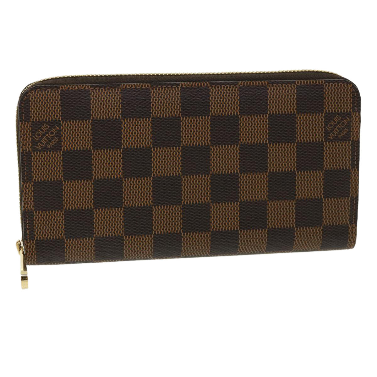 LOUIS VUITTON Damier Ebene Zippy Wallet Long Wallet N41661 LV Auth 33873A