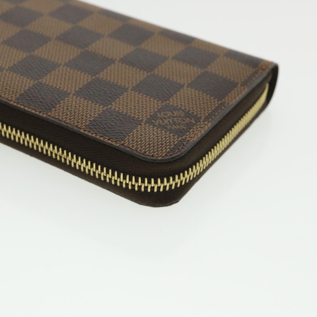 LOUIS VUITTON Damier Ebene Zippy Wallet Long Wallet N41661 LV Auth 33873A