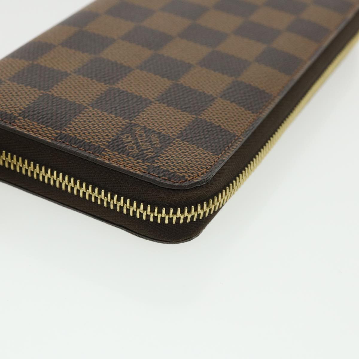 LOUIS VUITTON Damier Ebene Zippy Wallet Long Wallet N41661 LV Auth 33873A