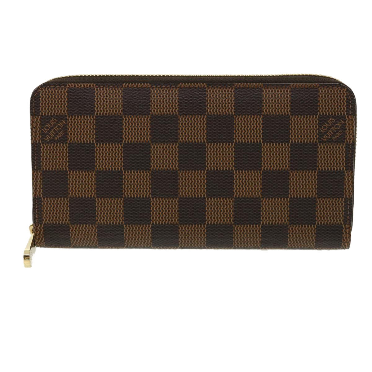 LOUIS VUITTON Damier Ebene Zippy Wallet Long Wallet N41661 LV Auth 33873A