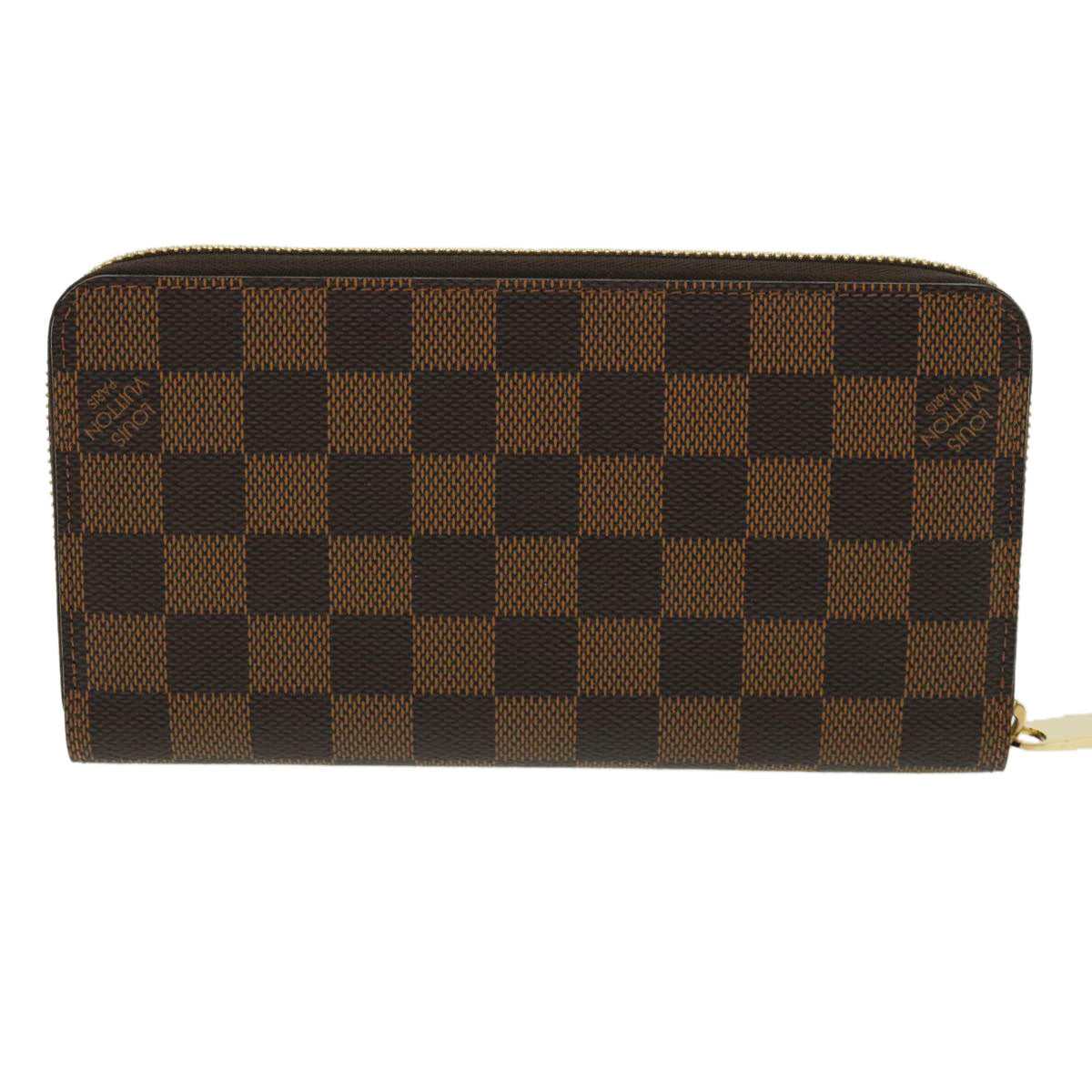 LOUIS VUITTON Damier Ebene Zippy Wallet Long Wallet N41661 LV Auth 33873A