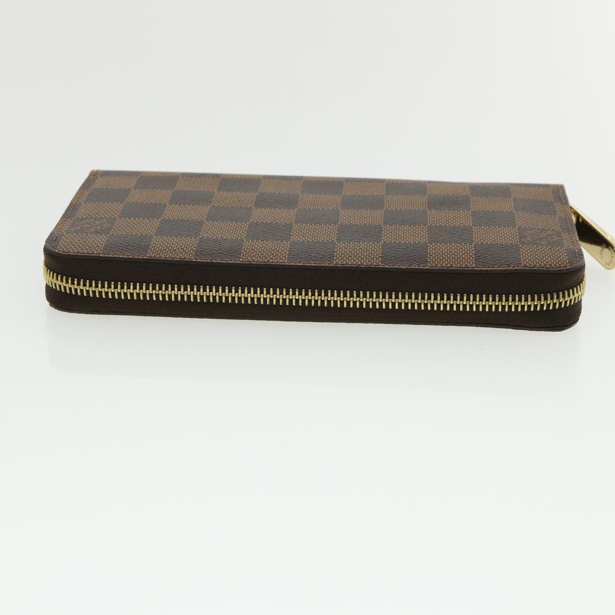 LOUIS VUITTON Damier Ebene Zippy Wallet Long Wallet N41661 LV Auth 33873A