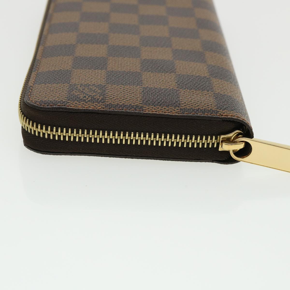 LOUIS VUITTON Damier Ebene Zippy Wallet Long Wallet N41661 LV Auth 33873A