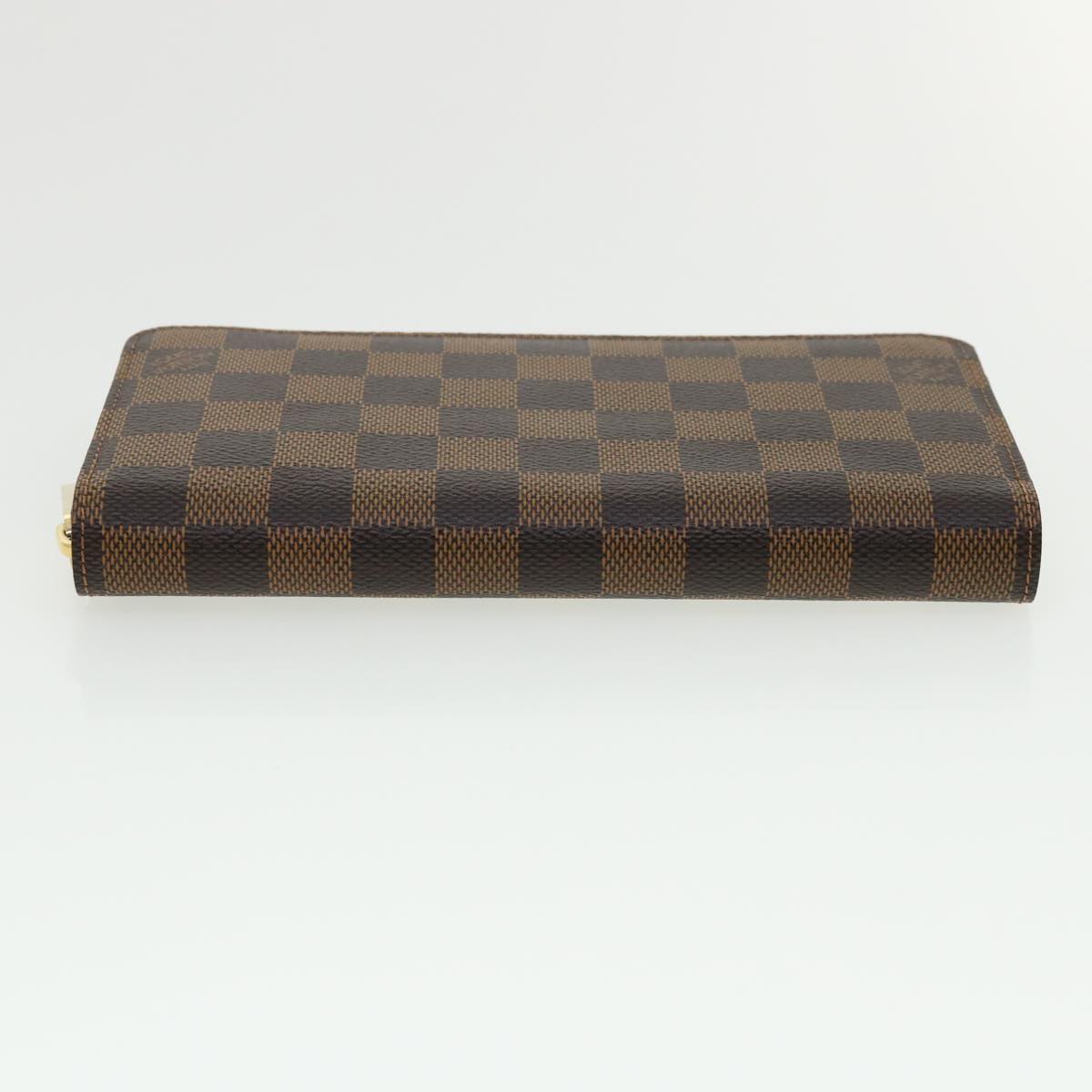 LOUIS VUITTON Damier Ebene Zippy Wallet Long Wallet N41661 LV Auth 33873A