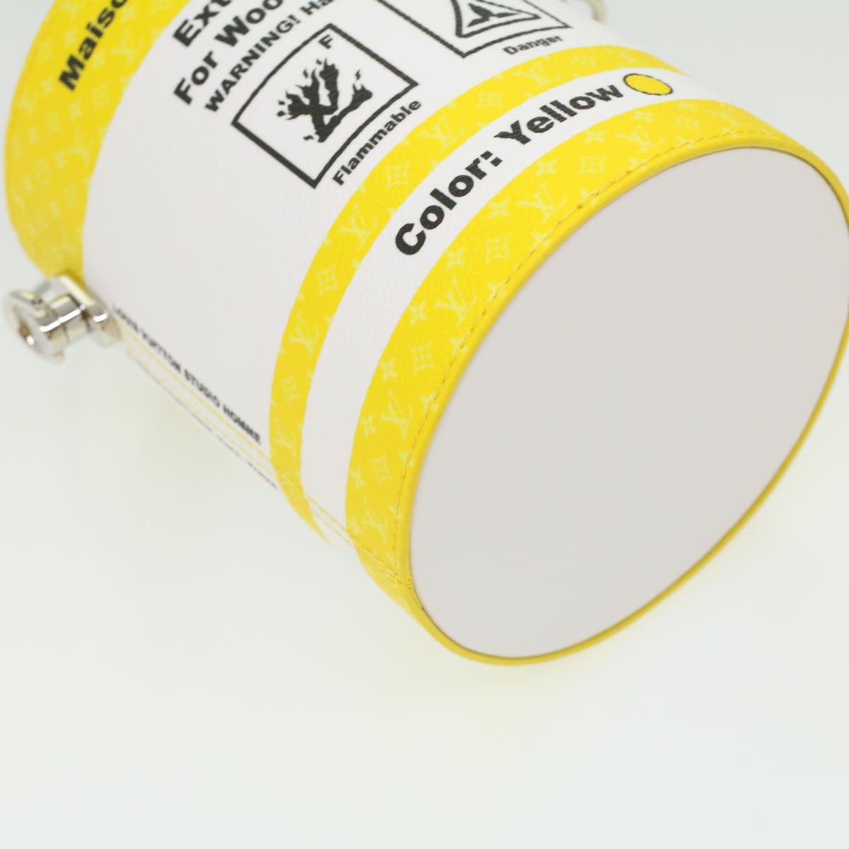 LOUIS VUITTON Monogram Painted Can Hand Bag PVC 2way Yellow M81593 Auth 34199S