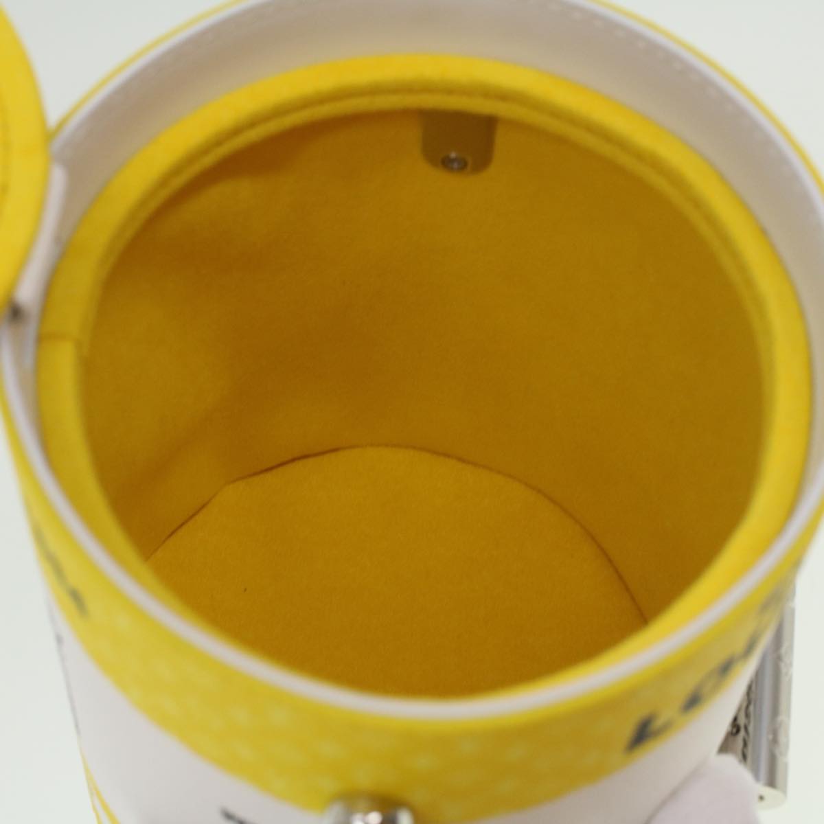 LOUIS VUITTON Monogram Painted Can Hand Bag PVC 2way Yellow M81593 Auth 34199S