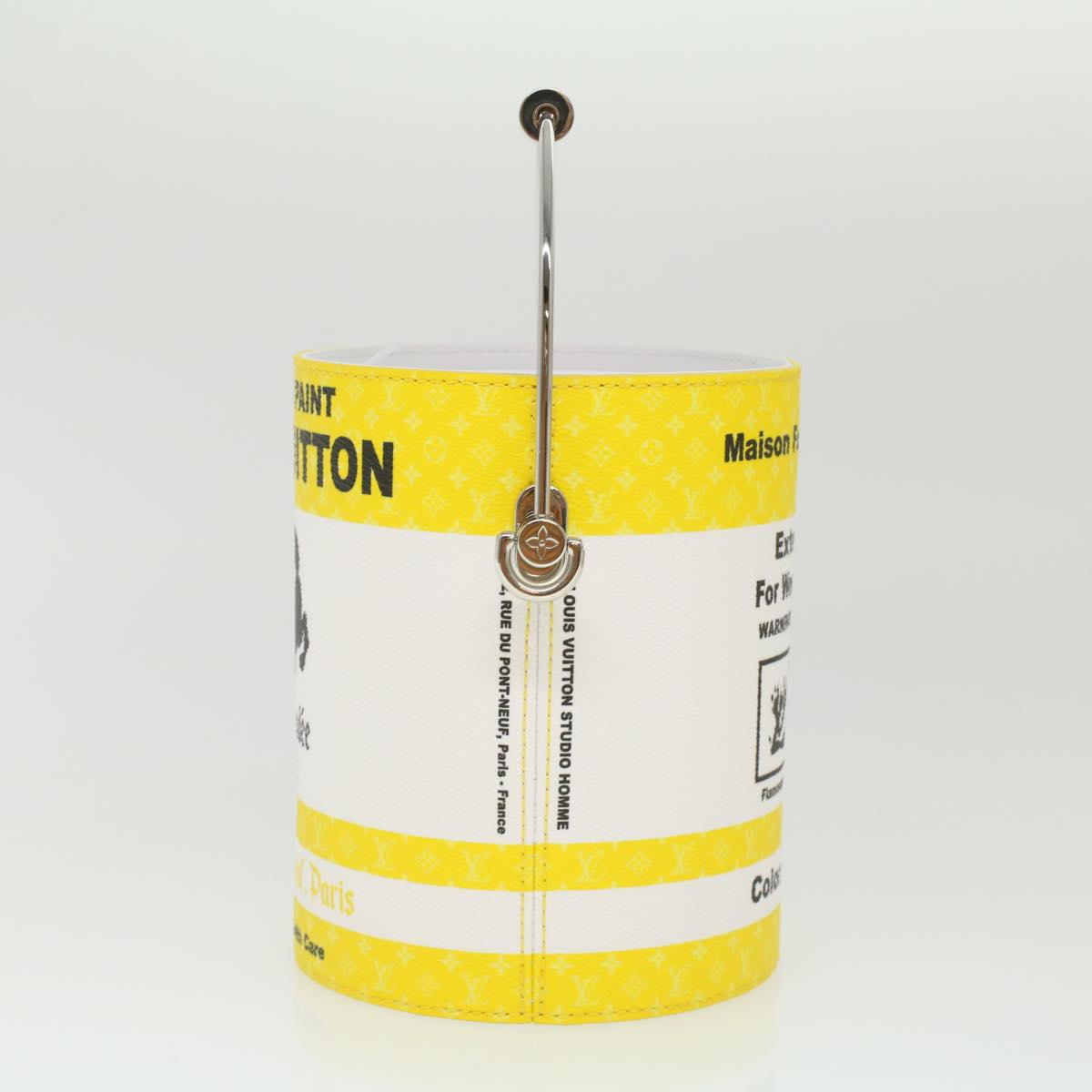 LOUIS VUITTON Monogram Painted Can Hand Bag PVC 2way Yellow M81593 Auth 34199S