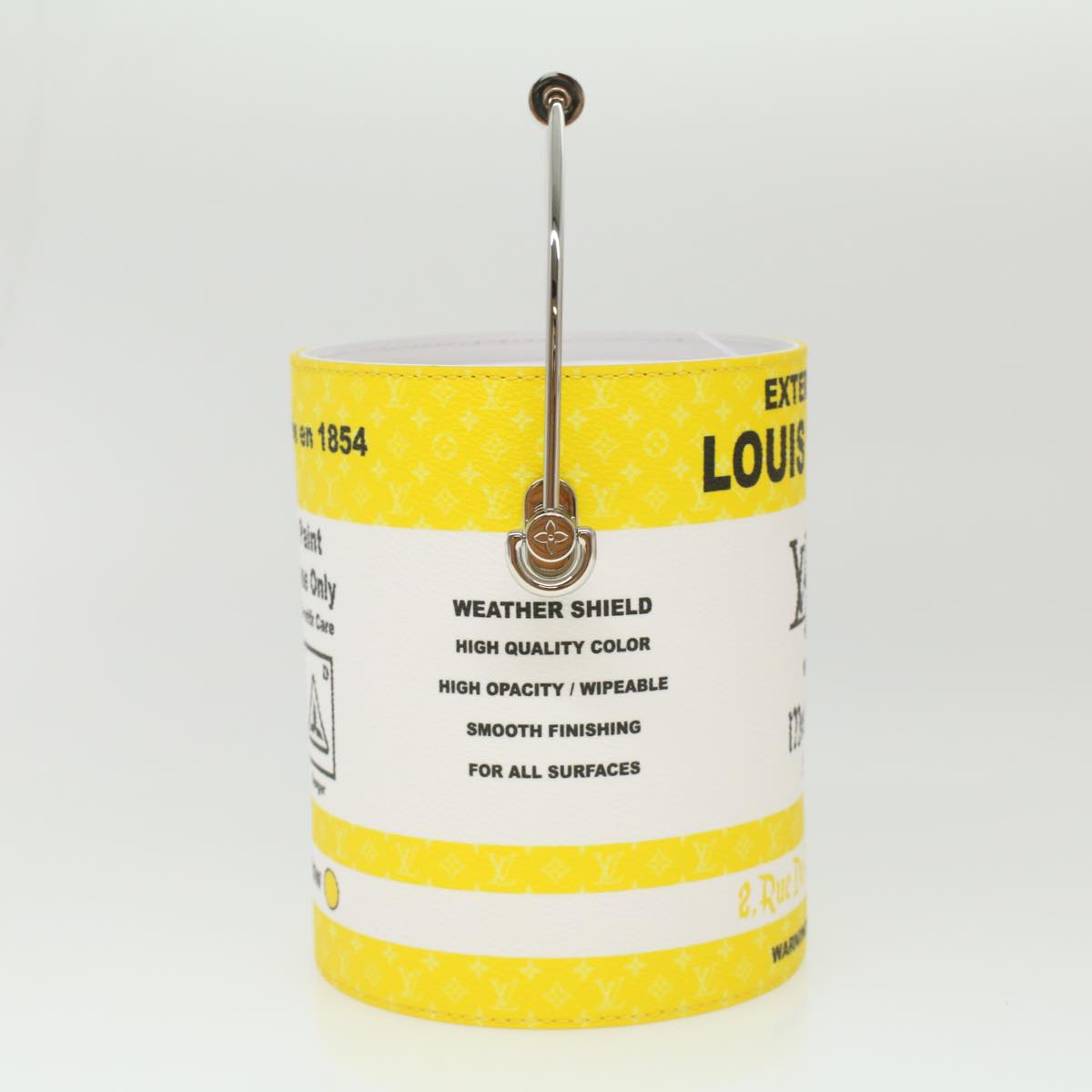 LOUIS VUITTON Monogram Painted Can Hand Bag PVC 2way Yellow M81593 Auth 34199S