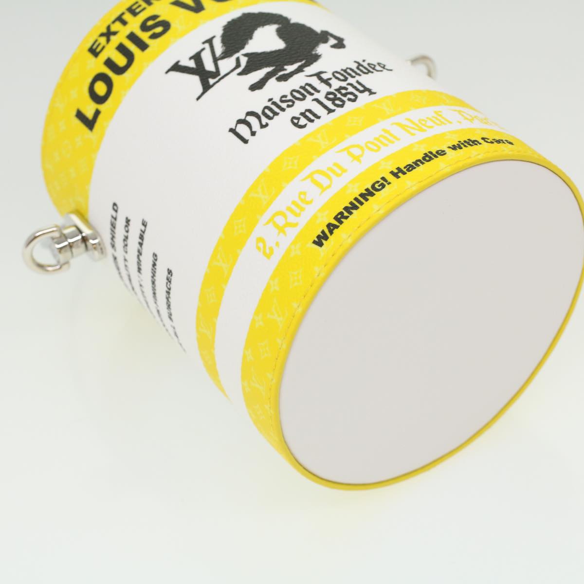 LOUIS VUITTON Monogram Painted Can Hand Bag PVC 2way Yellow M81593 Auth 34199S