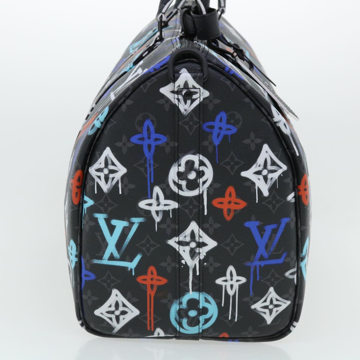 LOUIS VUITTON Monogram Eclipse Keepall Bandouliere 50 Boston M21384 Auth 34215S