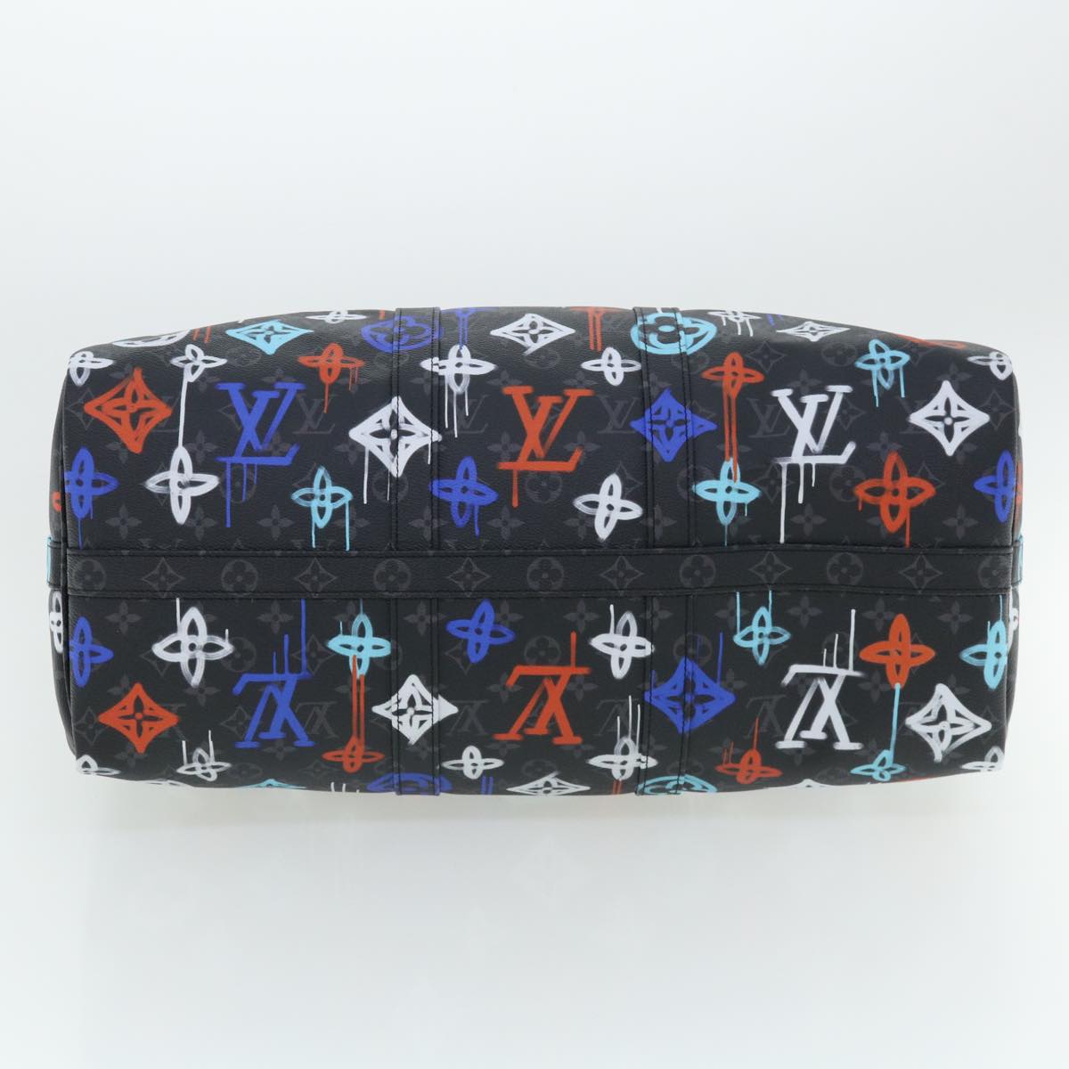 LOUIS VUITTON Monogram Eclipse Keepall Bandouliere 50 Boston M21384 Auth 34215S