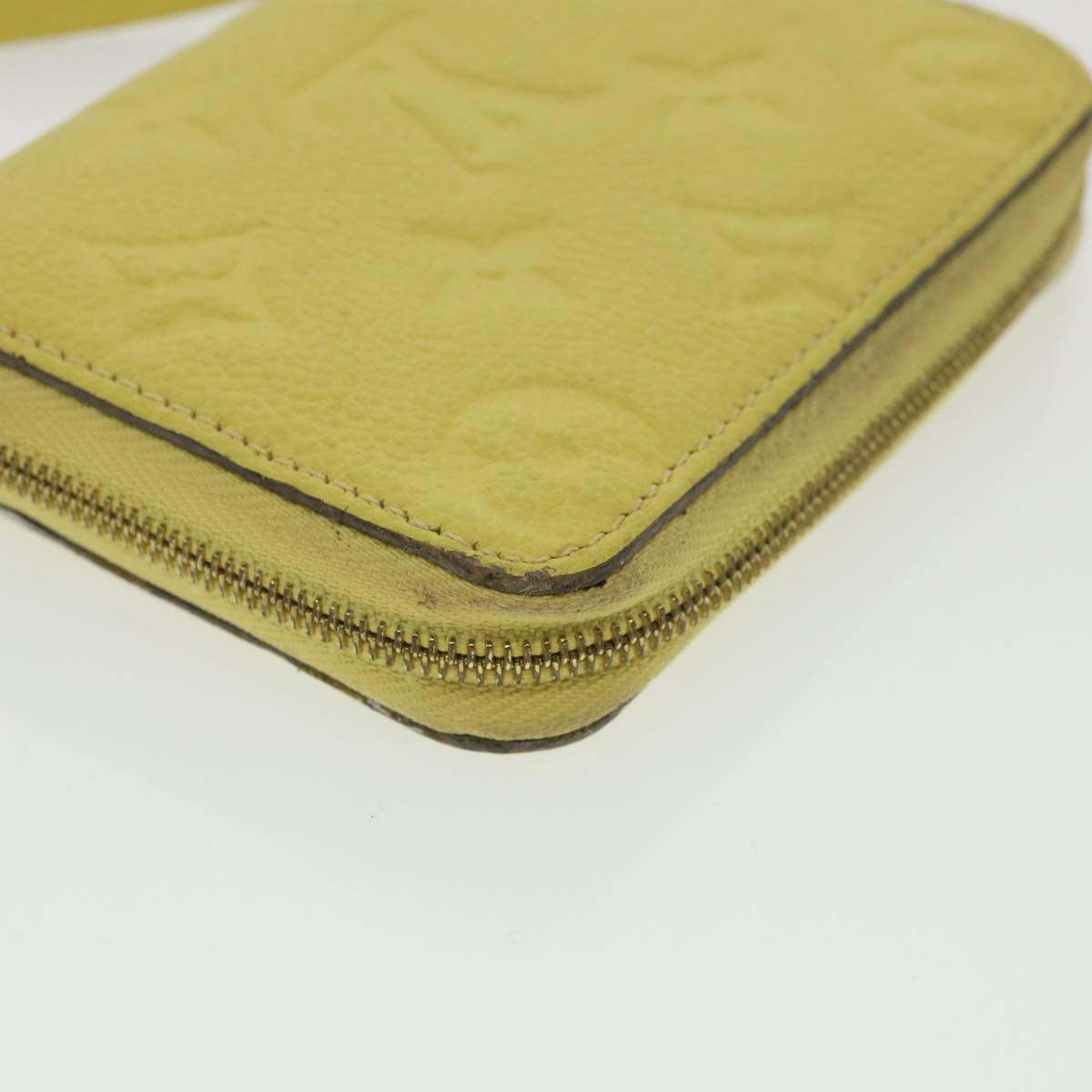 LOUIS VUITTON Monogram Empreinte Zippy Coin Purse Coin Purse Yellow Auth 34649