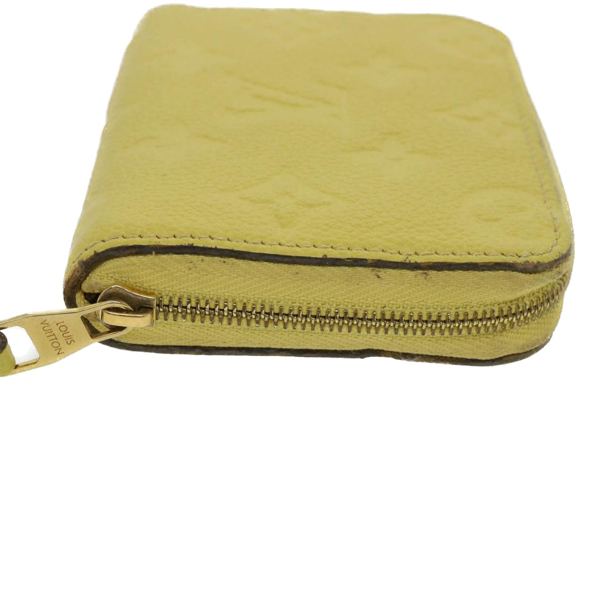 LOUIS VUITTON Monogram Empreinte Zippy Coin Purse Coin Purse Yellow Auth 34649