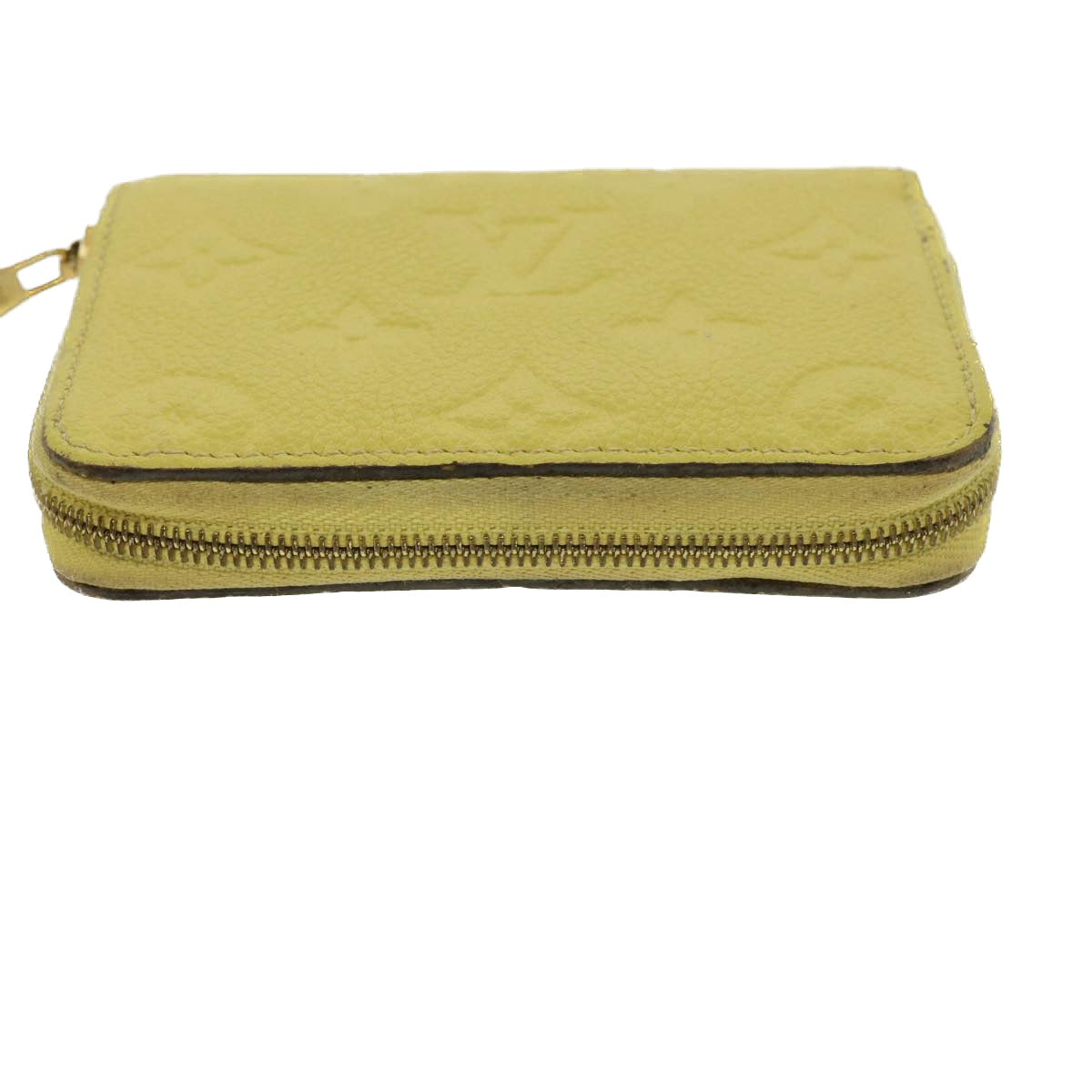 LOUIS VUITTON Monogram Empreinte Zippy Coin Purse Coin Purse Yellow Auth 34649