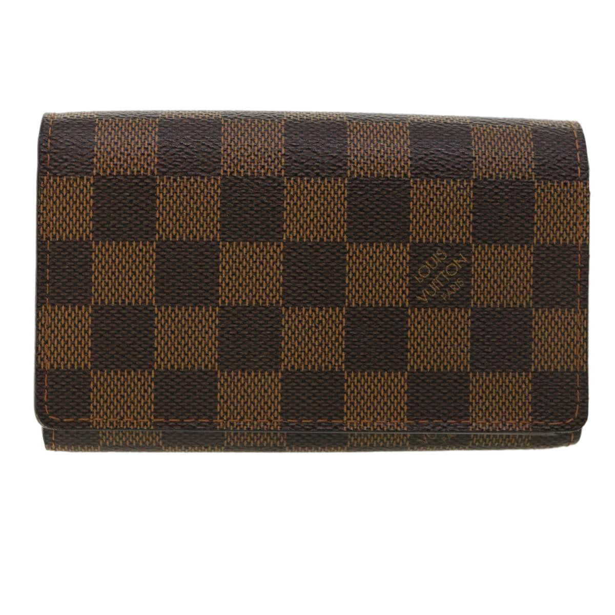 LOUIS VUITTON Damier Ebene Portefeuille Tresor Bifold Wallet N61736 Auth 35558