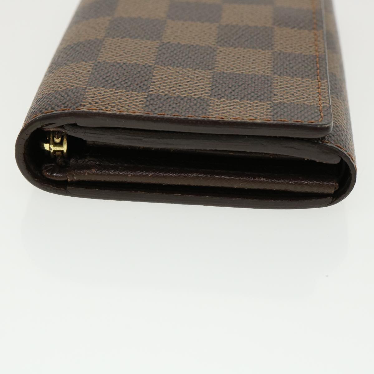 LOUIS VUITTON Damier Ebene Portefeuille Tresor Bifold Wallet N61736 Auth 35558