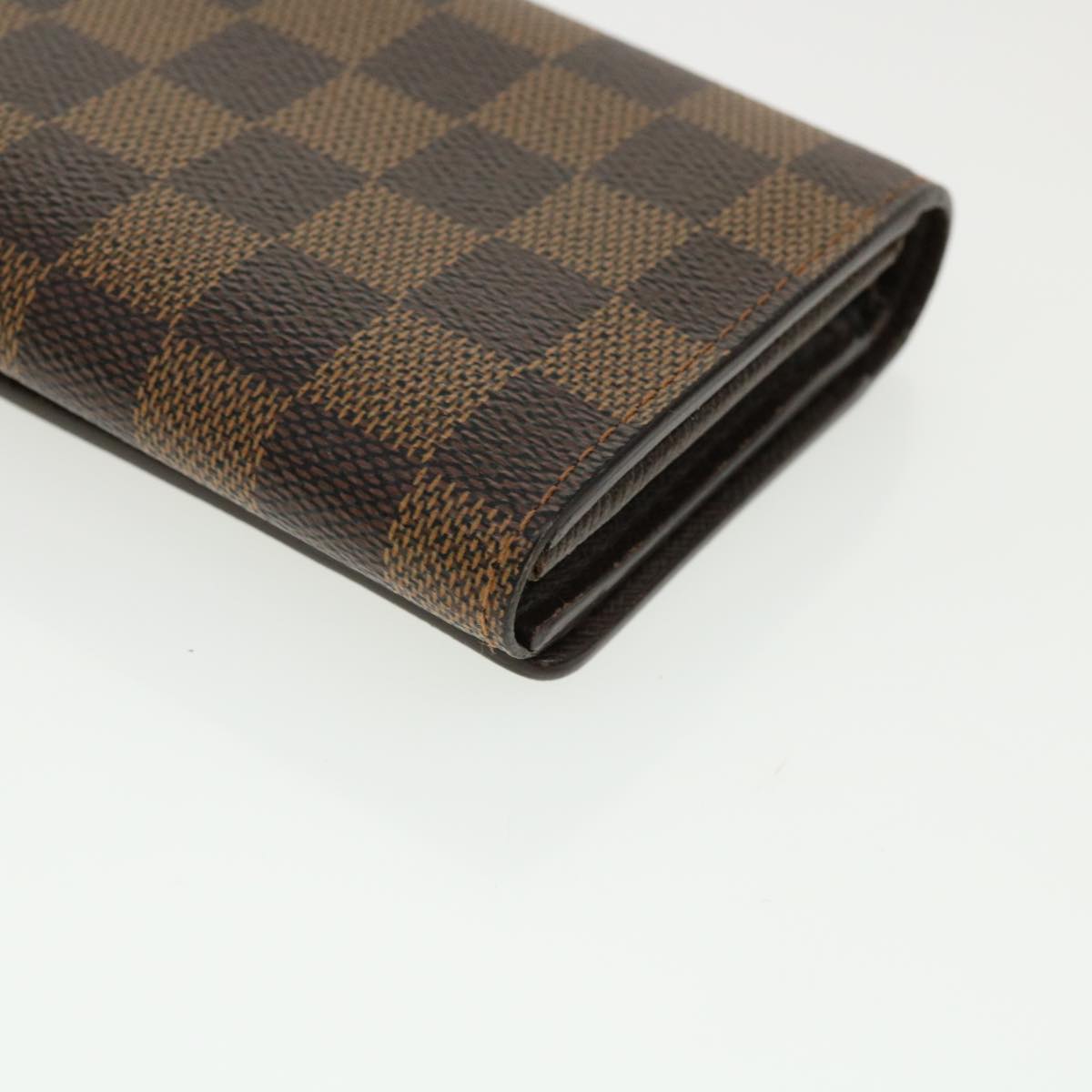 LOUIS VUITTON Damier Ebene Portefeuille Tresor Bifold Wallet N61736 Auth 35558