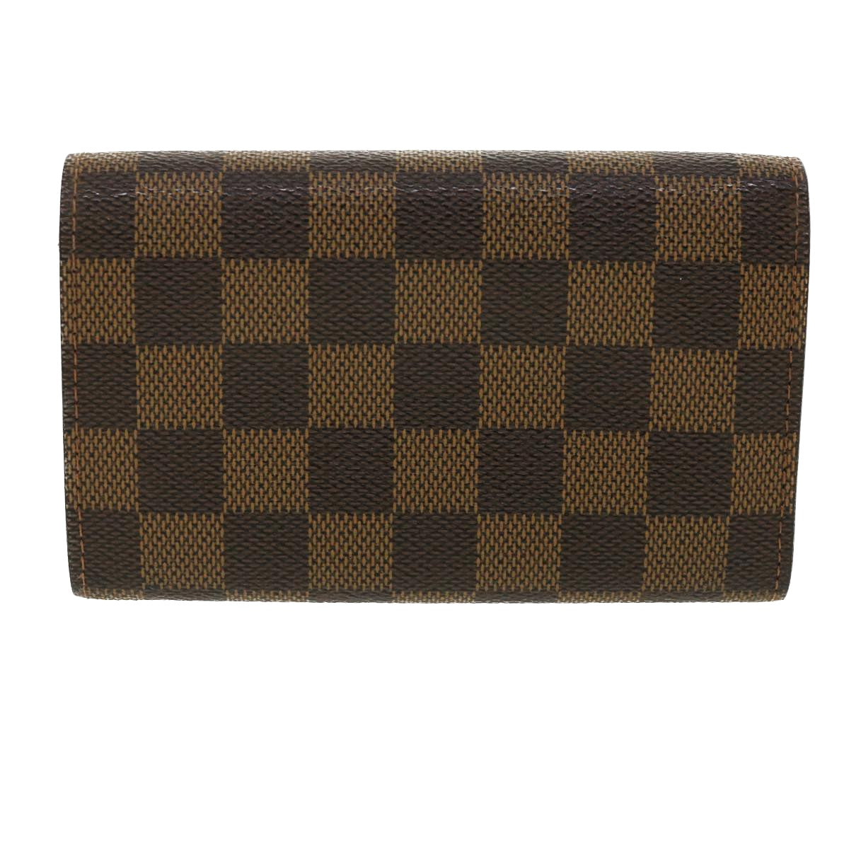 LOUIS VUITTON Damier Ebene Portefeuille Tresor Bifold Wallet N61736 Auth 35561