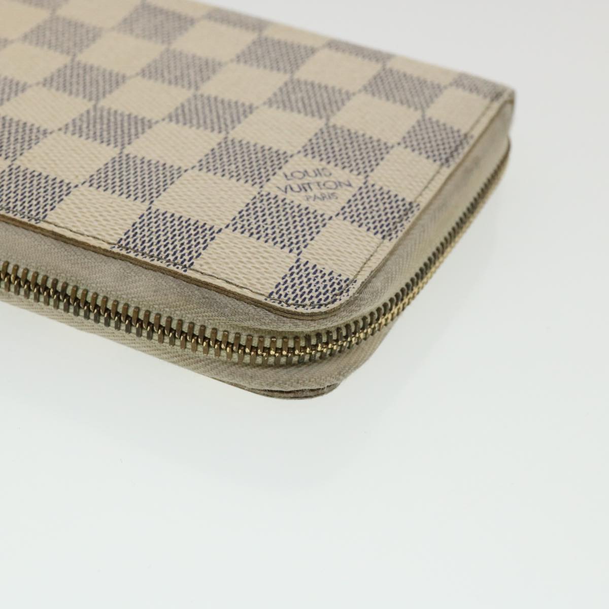 LOUIS VUITTON Damier Azur Zippy Organizer Long Wallet N60012 LV Auth 36491