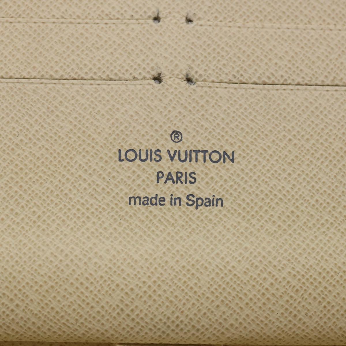 LOUIS VUITTON Damier Azur Zippy Organizer Long Wallet N60012 LV Auth 36491