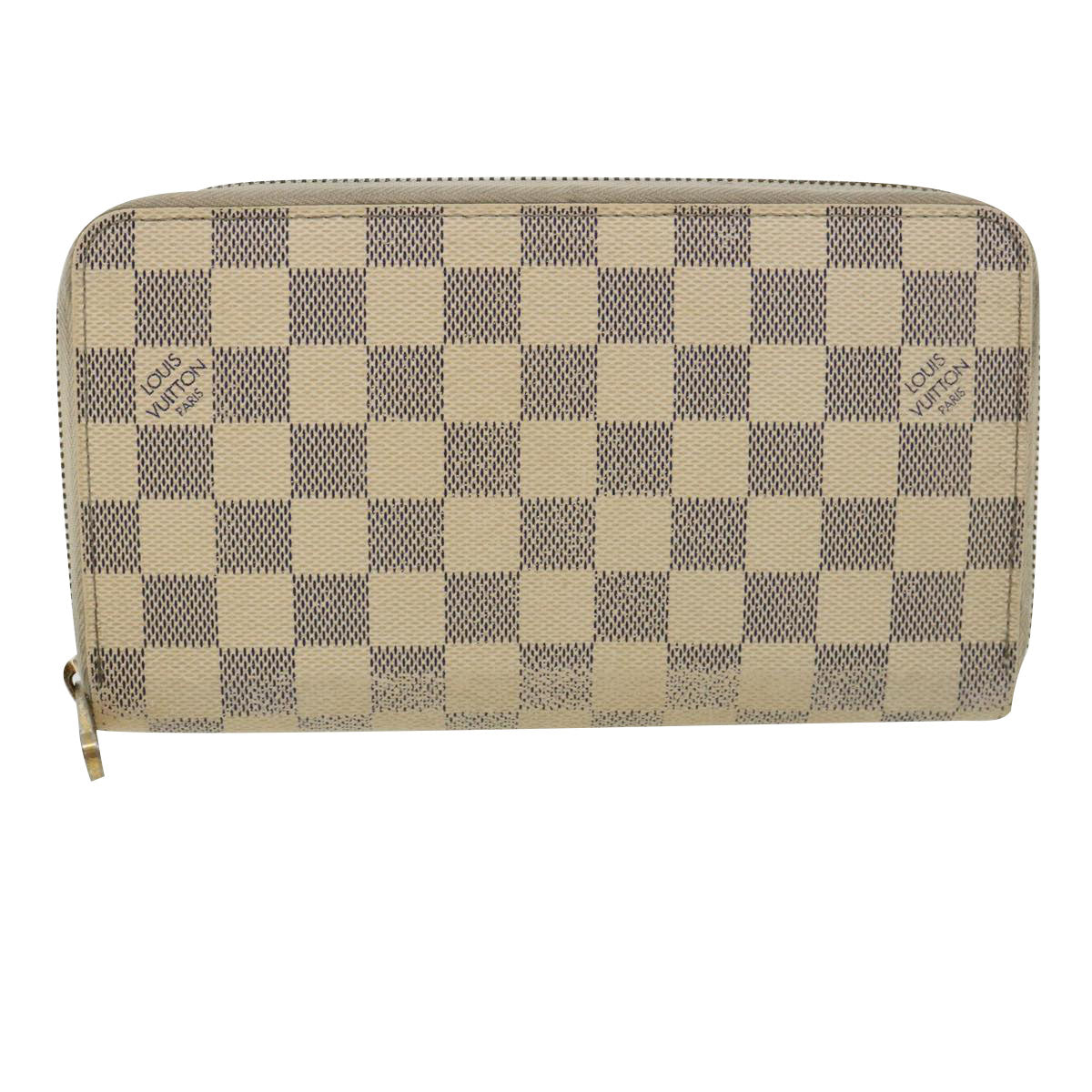 LOUIS VUITTON Damier Azur Zippy Organizer Long Wallet N60012 LV Auth 36491