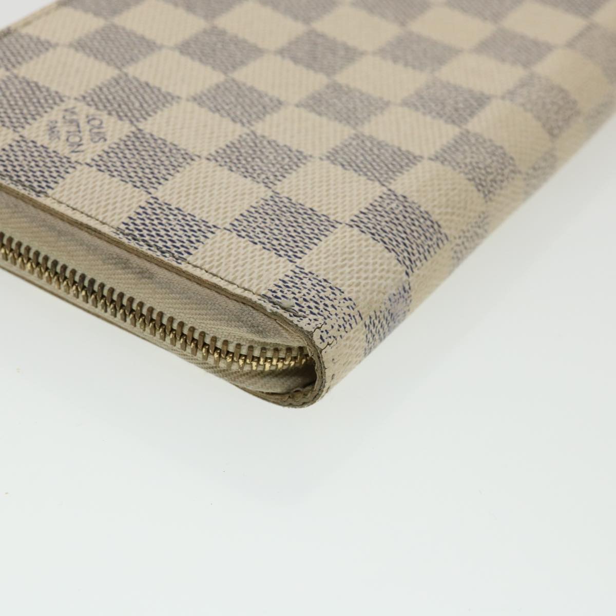 LOUIS VUITTON Damier Azur Zippy Organizer Long Wallet N60012 LV Auth 36491