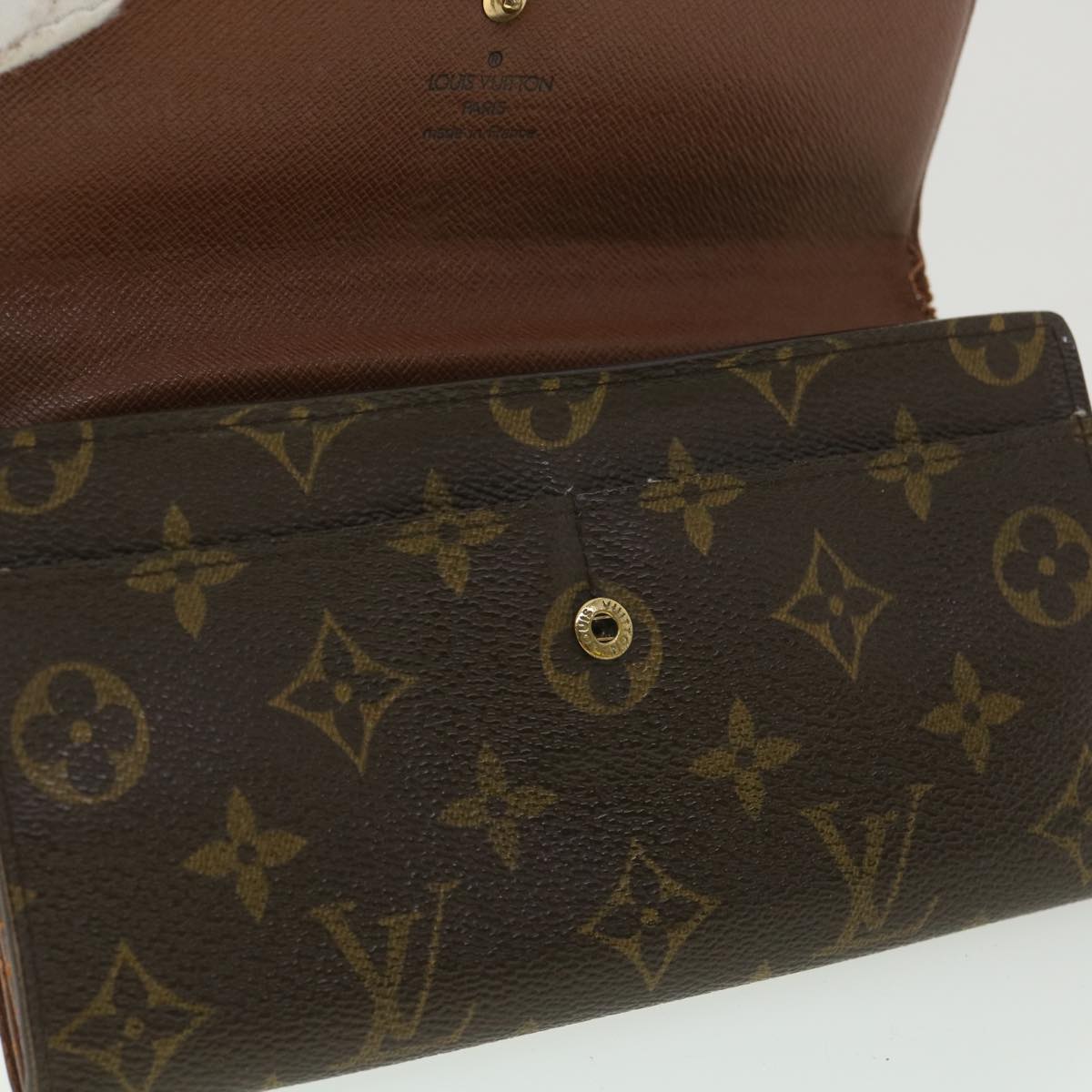 LOUIS VUITTON Monogram Portefeiulle Sarah Long Wallet M66556 LV Auth 36787