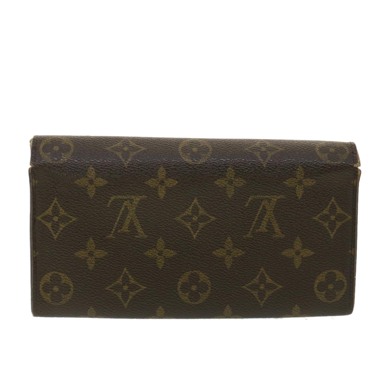 LOUIS VUITTON Monogram Portefeiulle Sarah Long Wallet M66556 LV Auth 36787