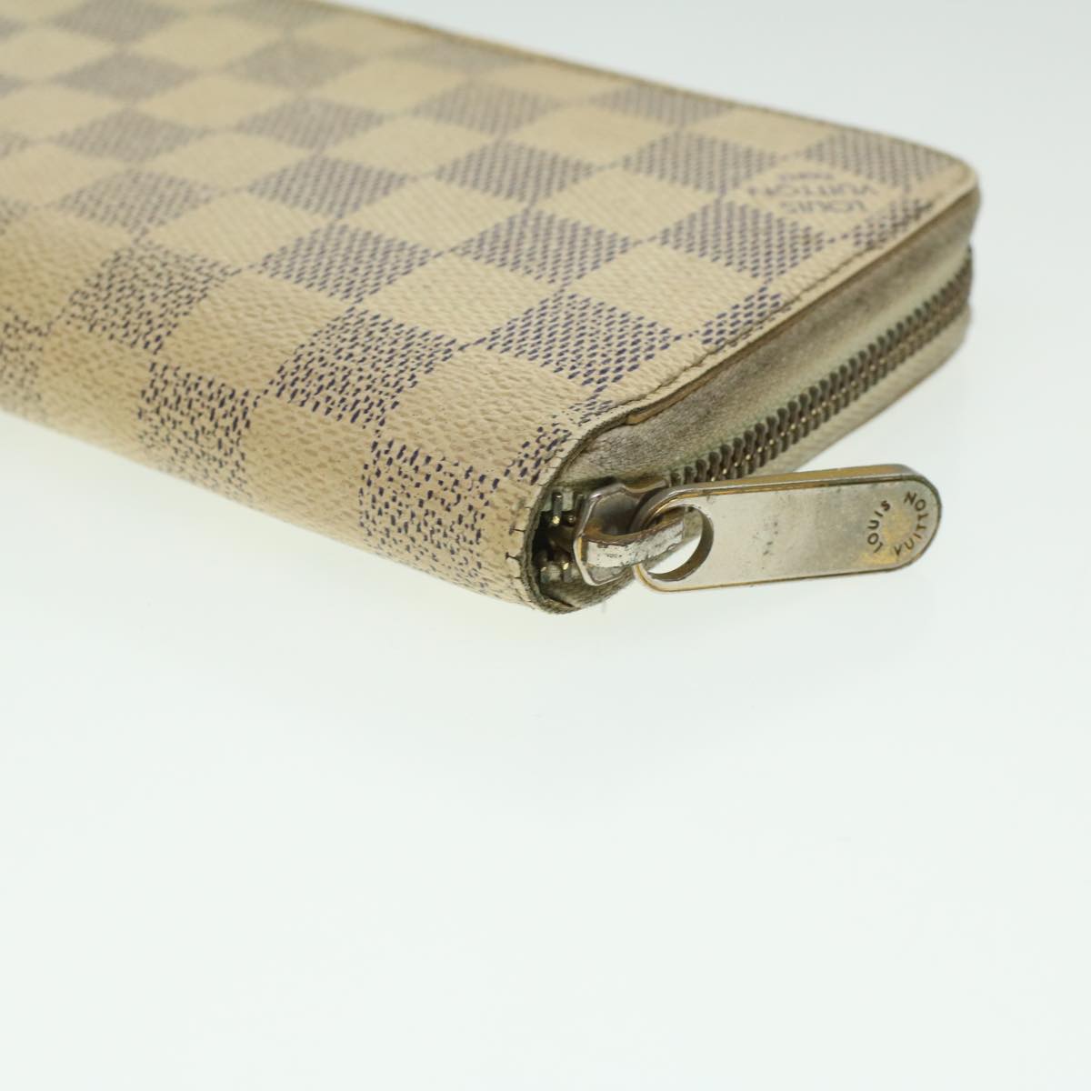 LOUIS VUITTON Damier Azur Zippy Wallet Long Wallet N60019 LV Auth 36843