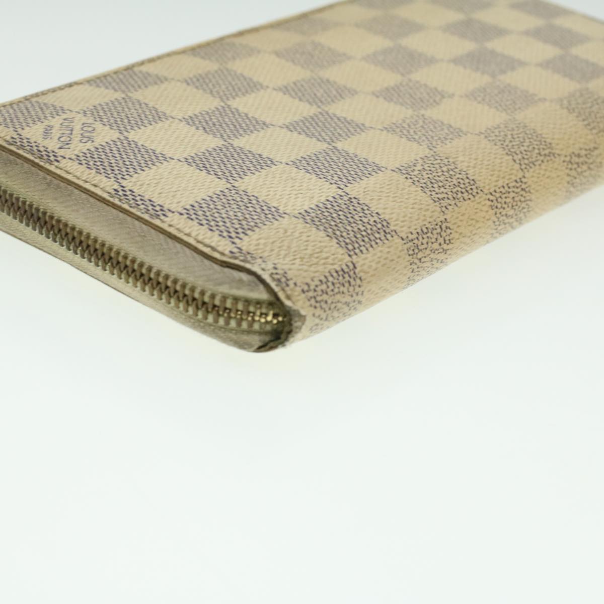 LOUIS VUITTON Damier Azur Zippy Wallet Long Wallet N60019 LV Auth 36843