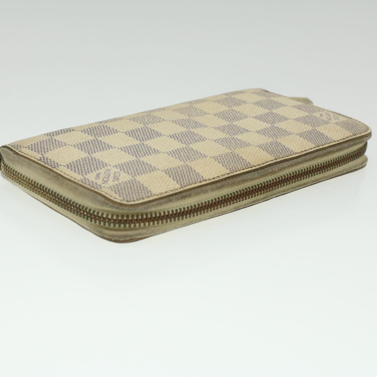 LOUIS VUITTON Damier Azur Zippy Wallet Long Wallet N60019 LV Auth 36843