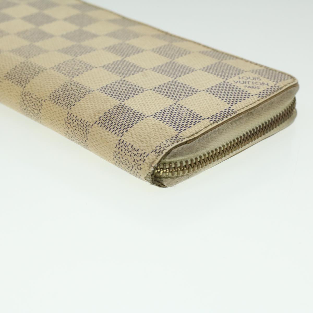 LOUIS VUITTON Damier Azur Zippy Wallet Long Wallet N60019 LV Auth 36843