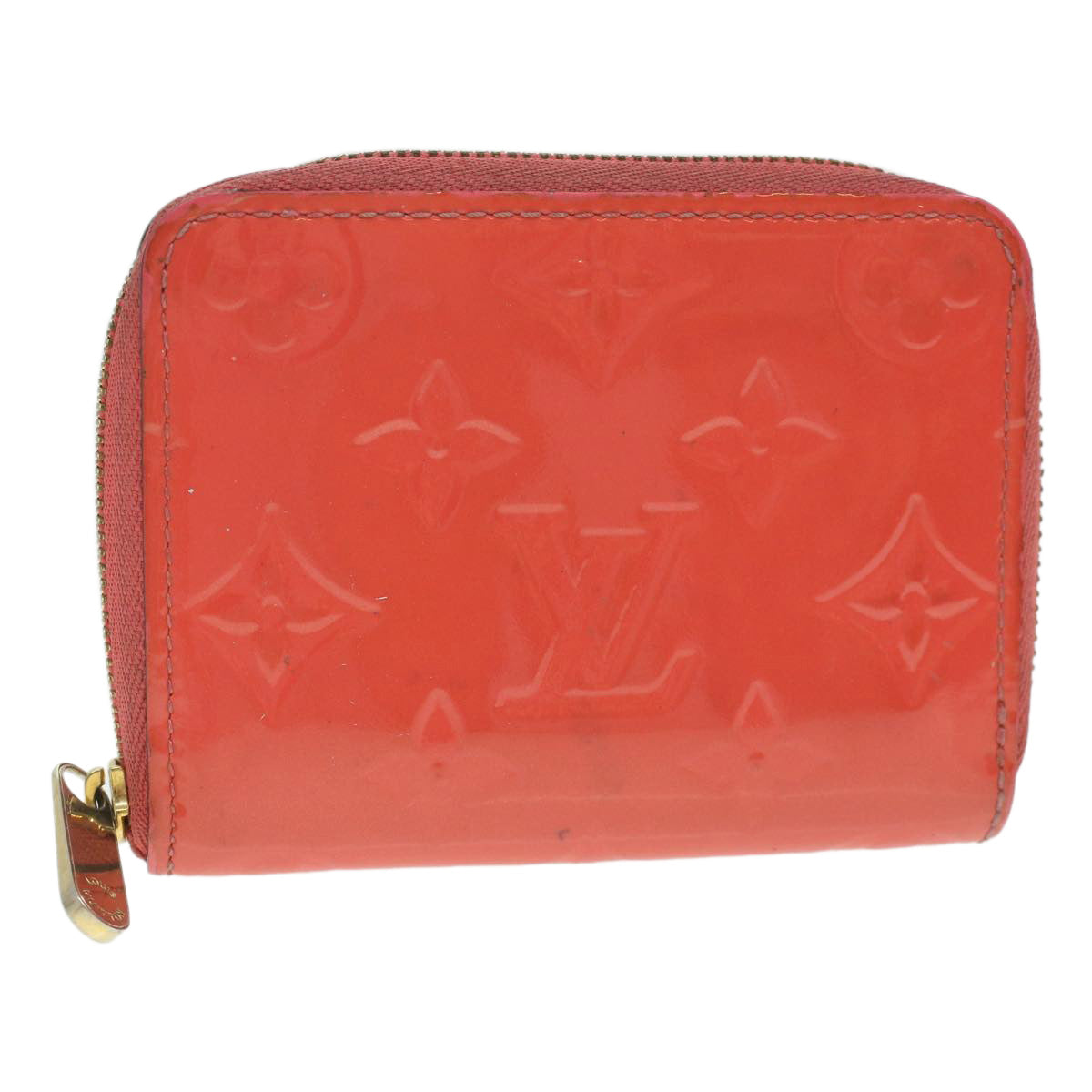 LOUIS VUITTON Monogram Vernis Zippy Coin Purse Coin Purse Pink M93054 LV 36845