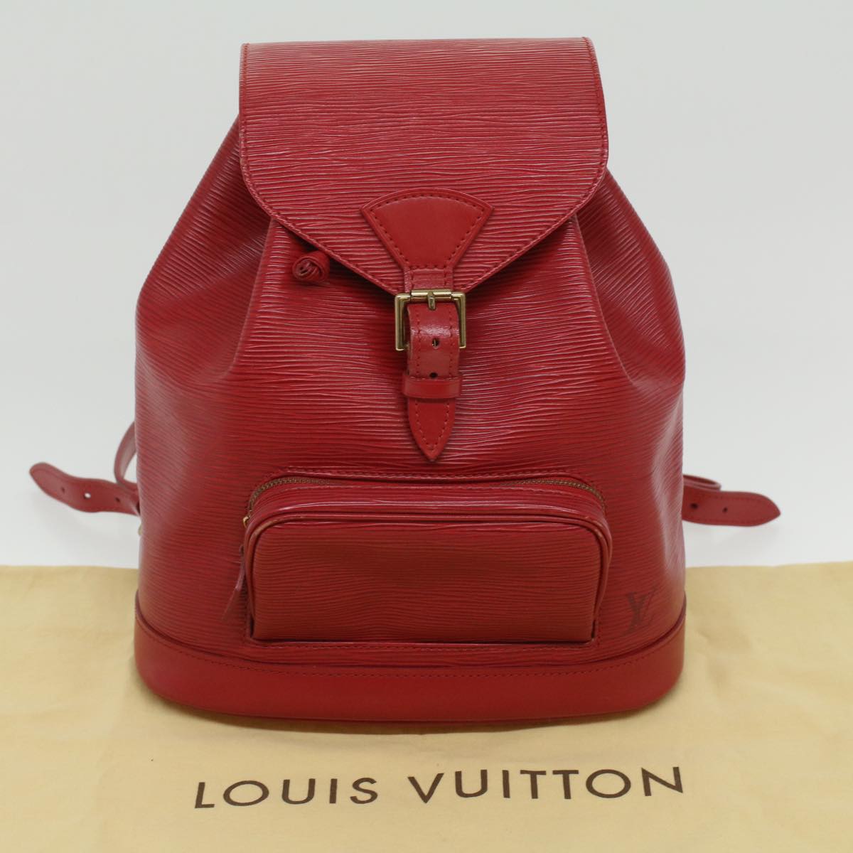 LOUIS VUITTON Epi Montsouris MM Backpack Monaco 700th Red LV Auth 36931