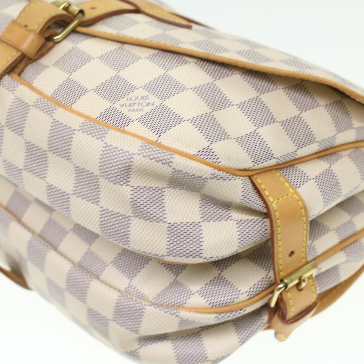 LOUIS VUITTON Damier Azur Saumur 30 Shoulder Bag N48202 LV Auth 37002SAV