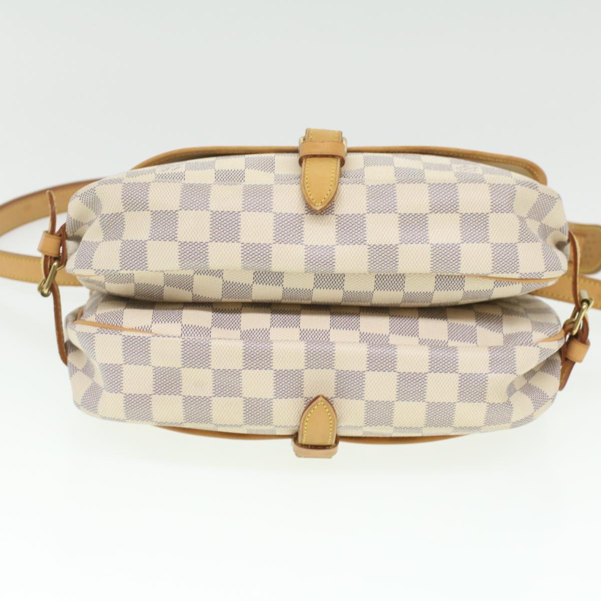 LOUIS VUITTON Damier Azur Saumur 30 Shoulder Bag N48202 LV Auth 37002SAV
